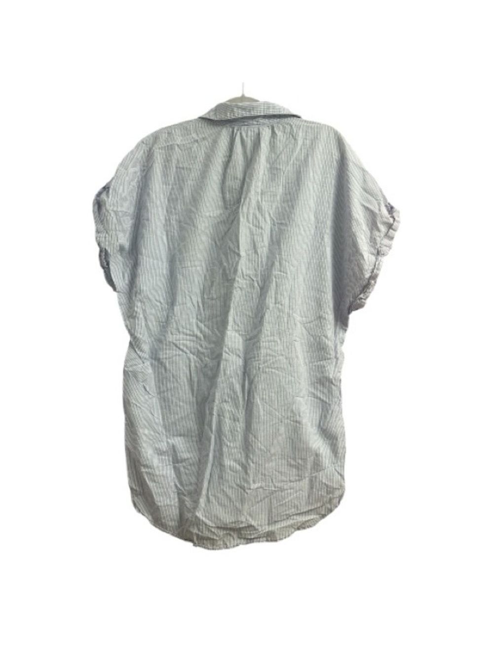 H&M L.O.G.G. Light Blue & White Stripe 100% Cotton Mini Shirt Dress - Picture 3 of 9